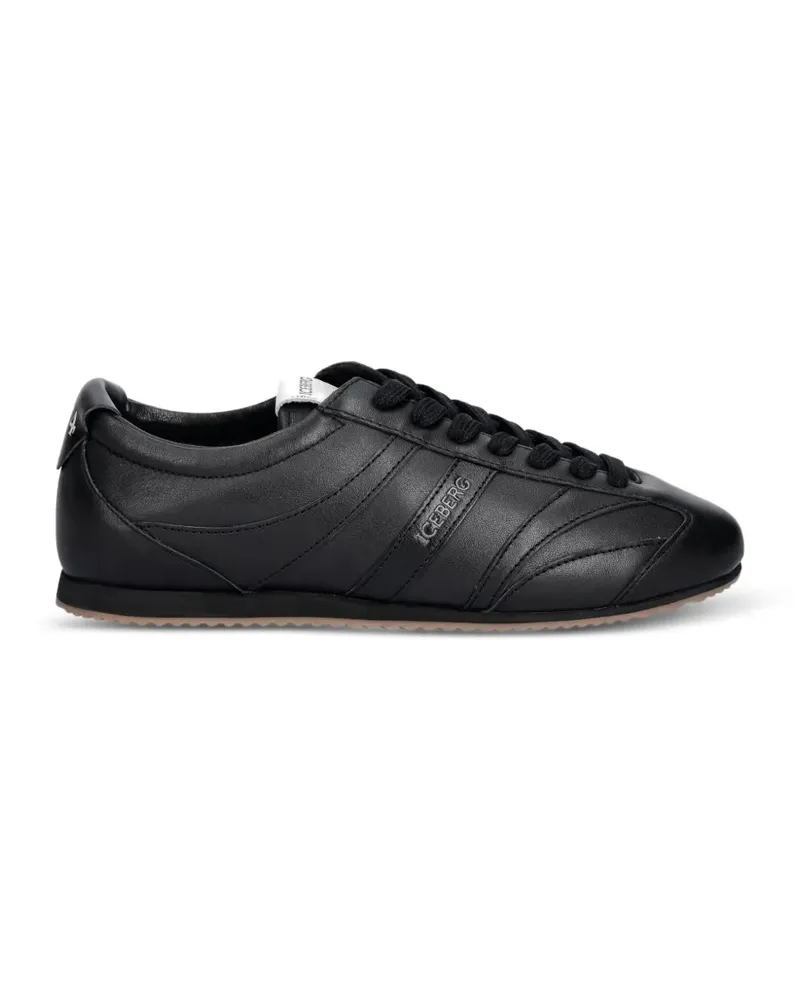 Iceberg Sneakers mit Logo-Print - Schwarz Schwarz