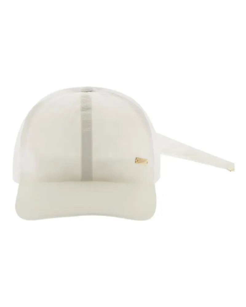 Herno bow-detail taffeta baseball cap - Weiß Weiß