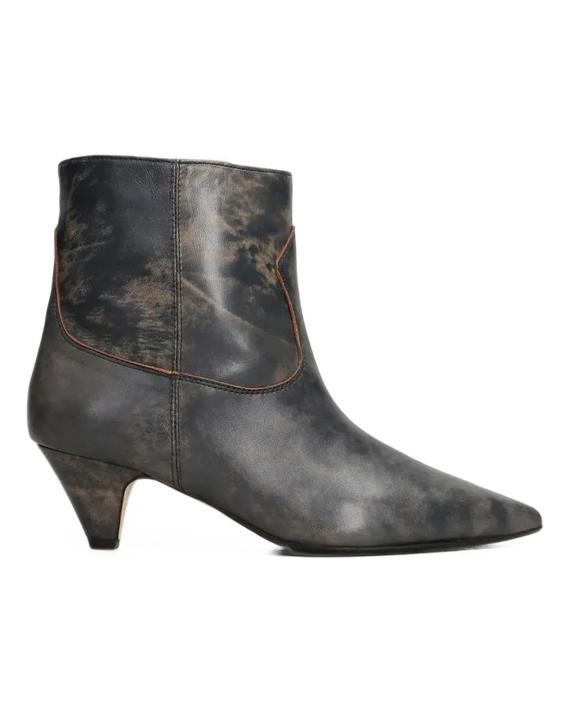 Anna F. distressed-effect leather ankle boots - Schwarz Schwarz
