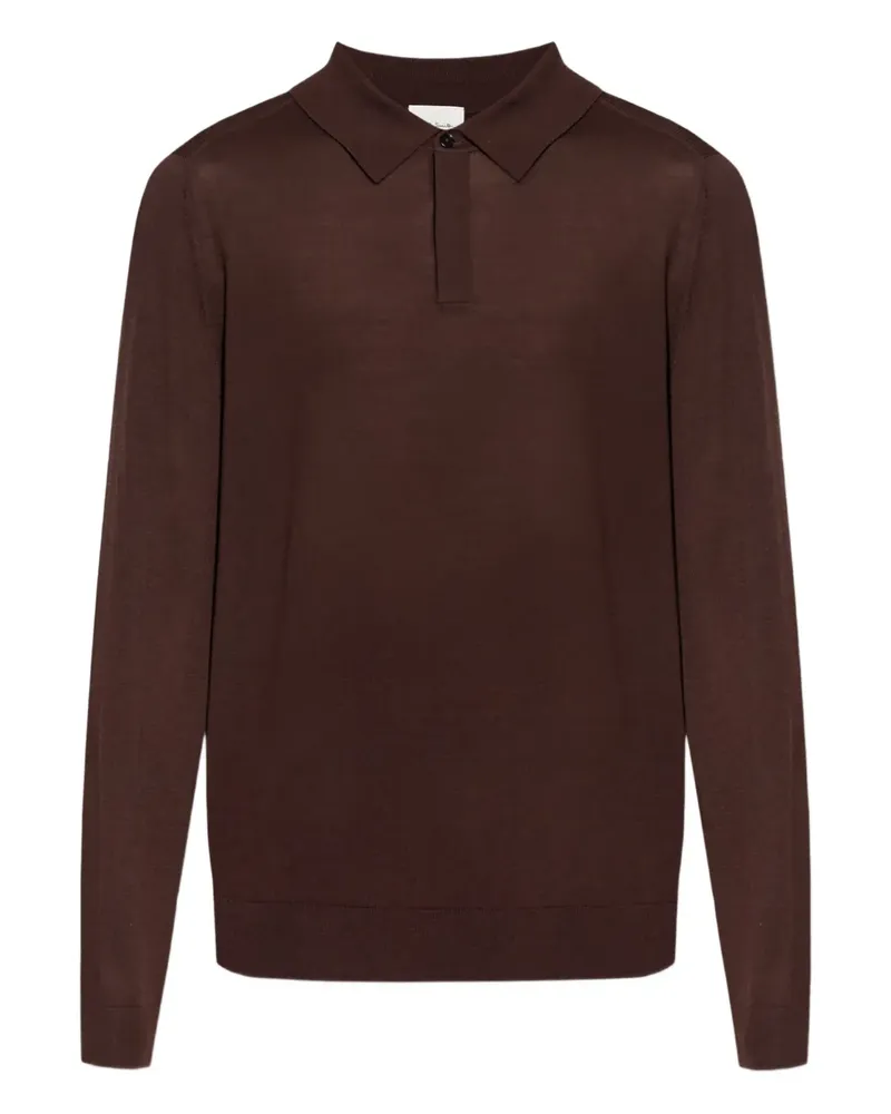 Paul Smith Pullover mit Poloshirtkragen - Rot Rot