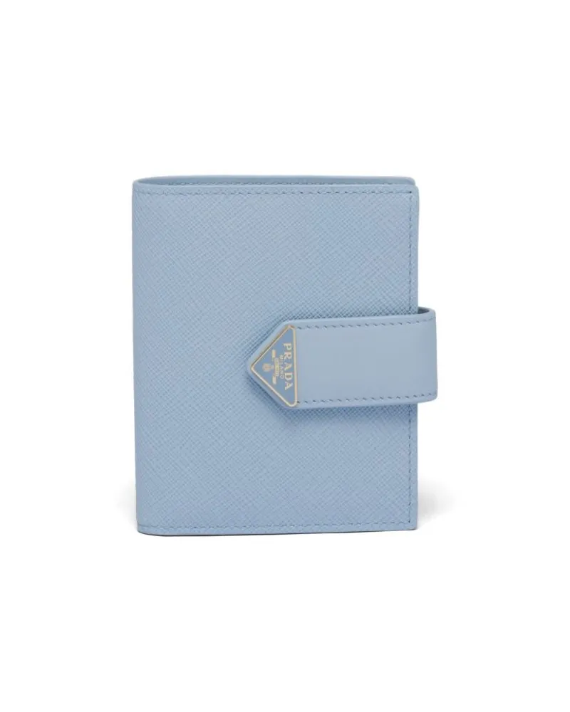 Prada Kleines Portemonnaie aus Saffiano-Leder - Blau Blau
