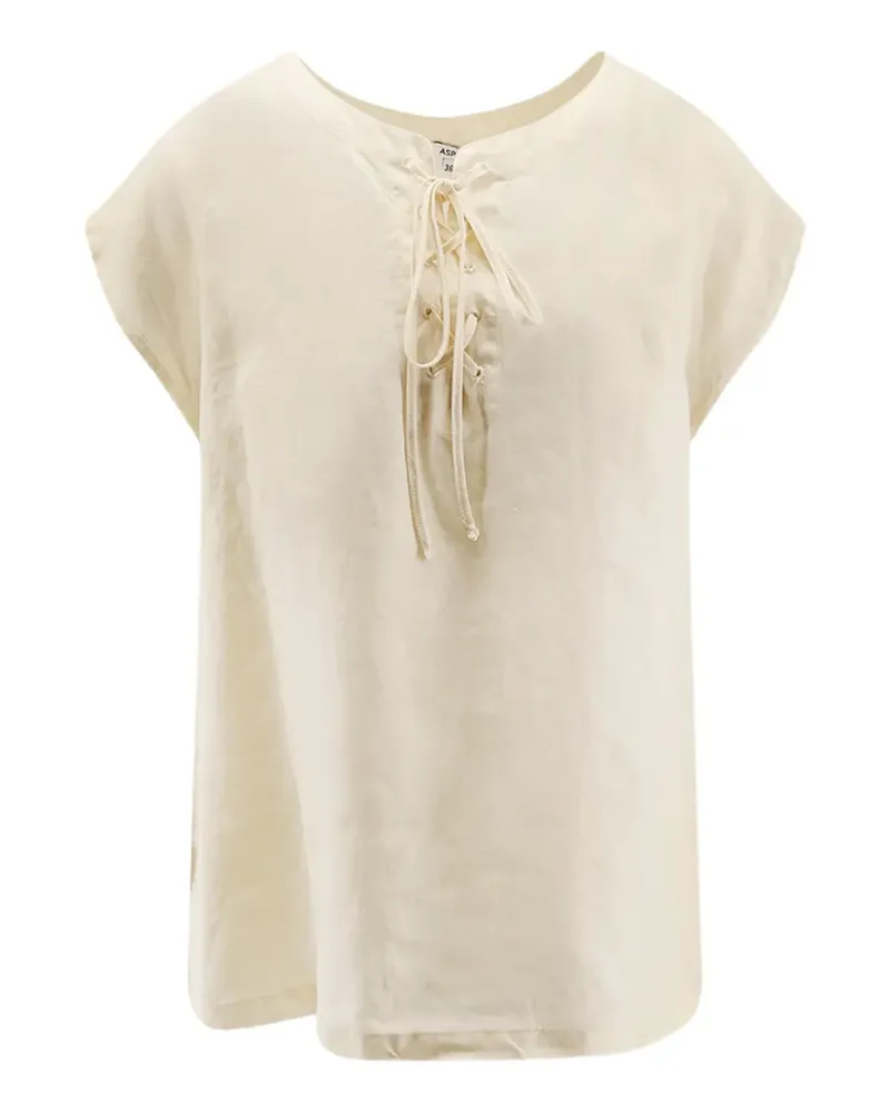 ASPESI lace-up T-shirt - Nude Nude