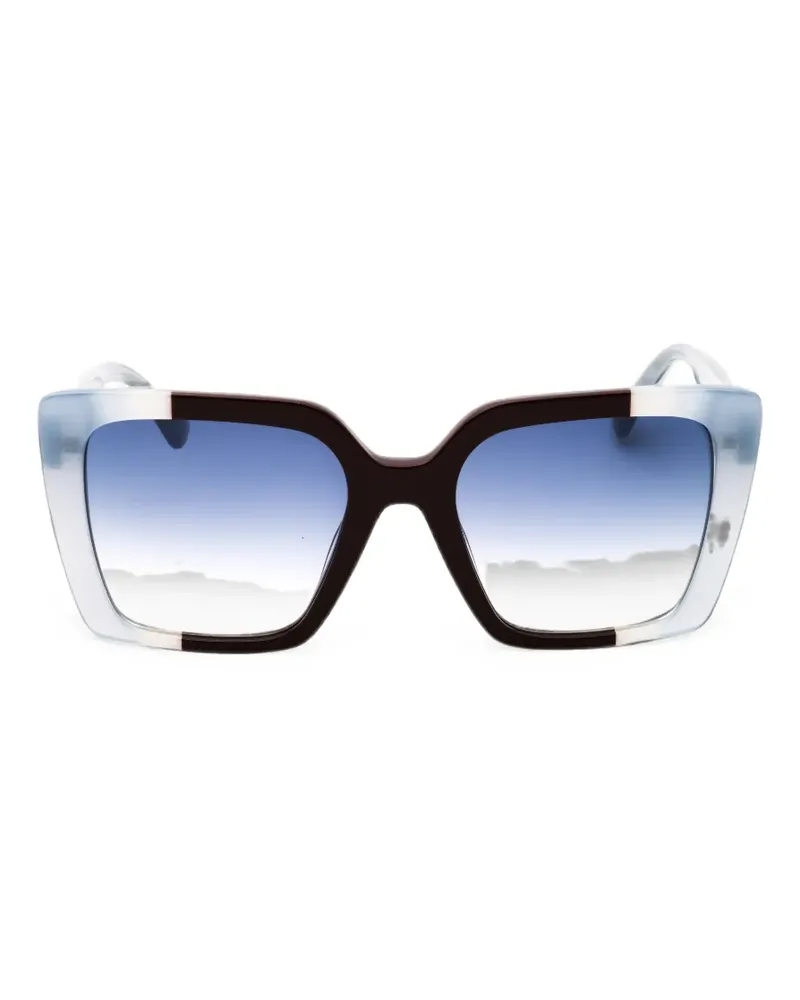 Moschino Sonnenbrille mit eckigem Gestell - Braun Braun