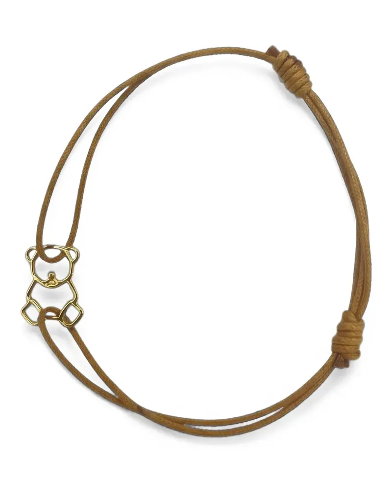 Aliita Osito Brillante Kordelarmband mit Teddy - Gold Gold