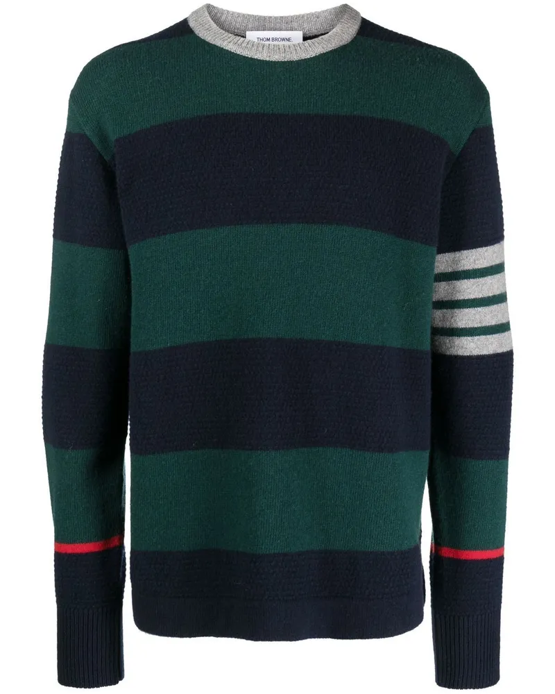 Thom Browne Rugby Jacquard-Pullover - Grün Grün