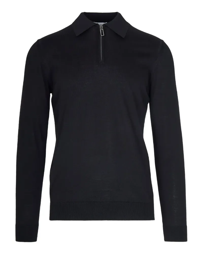 Paolo Pecora Milano Poloshirt mit Reißverschluss - BLACK Black