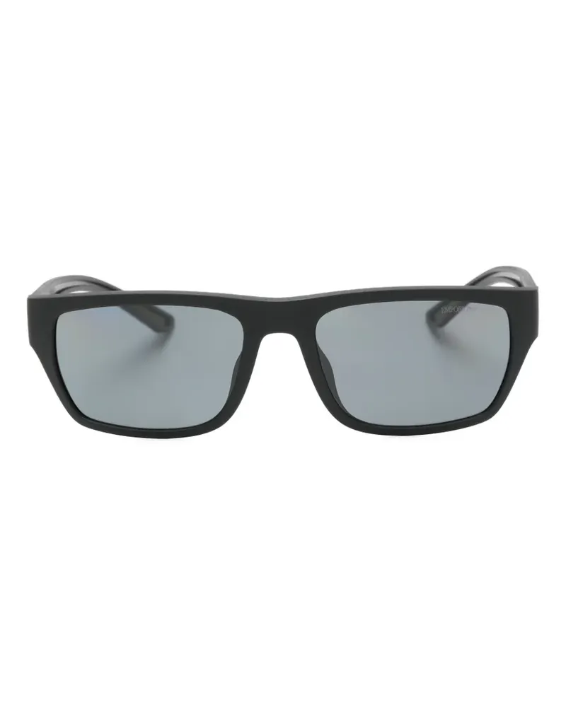 Emporio Armani rectangle frame sunglasses - Schwarz Schwarz
