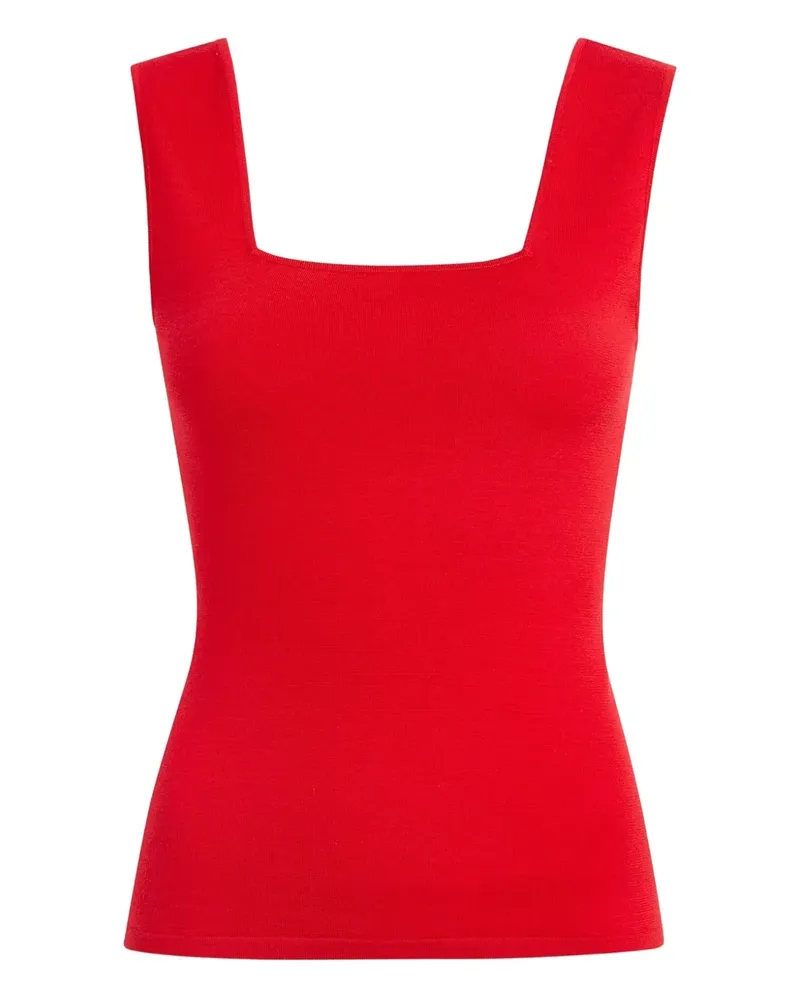 KHAITE Top aus Satin mit eckigem Ausschnitt - Rot Rot