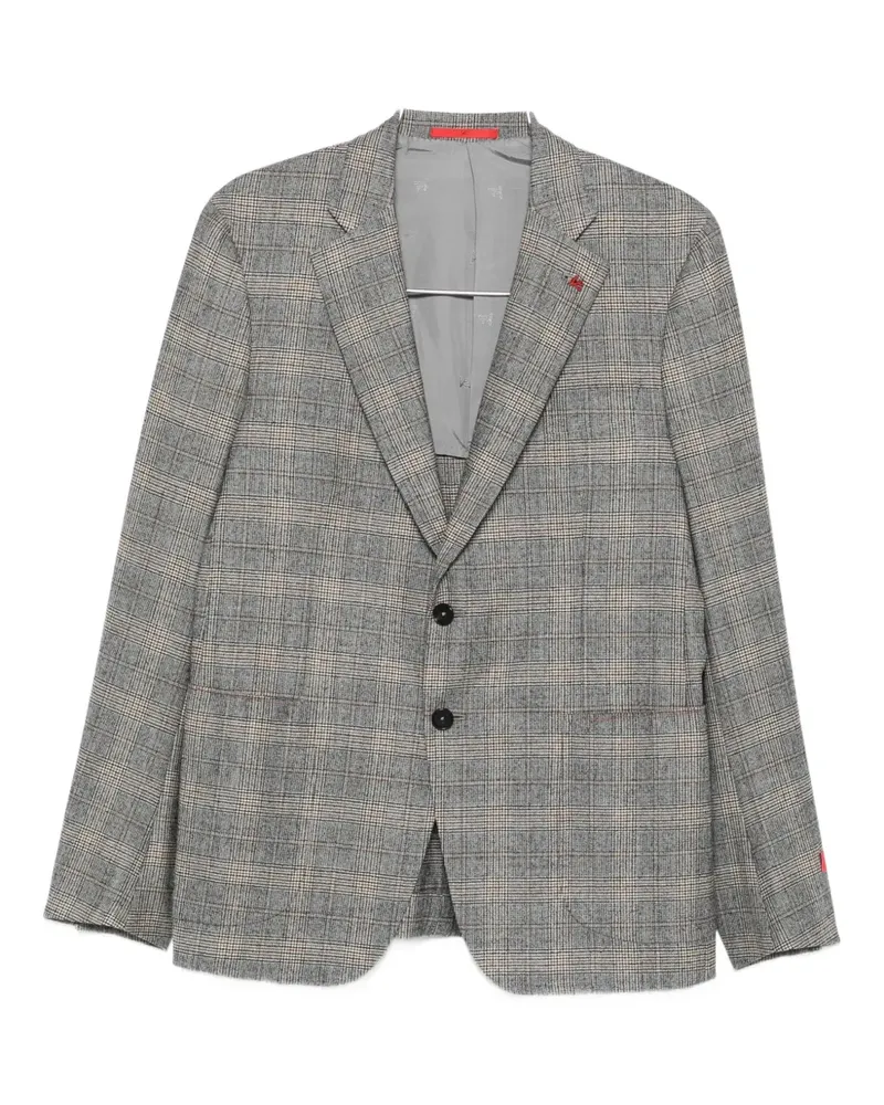 Isaia Karierter Anzug - Grau Grau