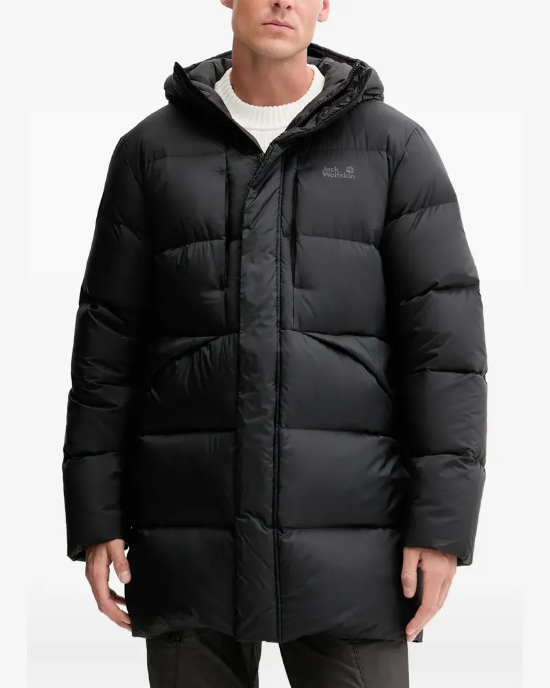 Jack Wolfskin Icy Hill hooded padded jacket - Schwarz Schwarz