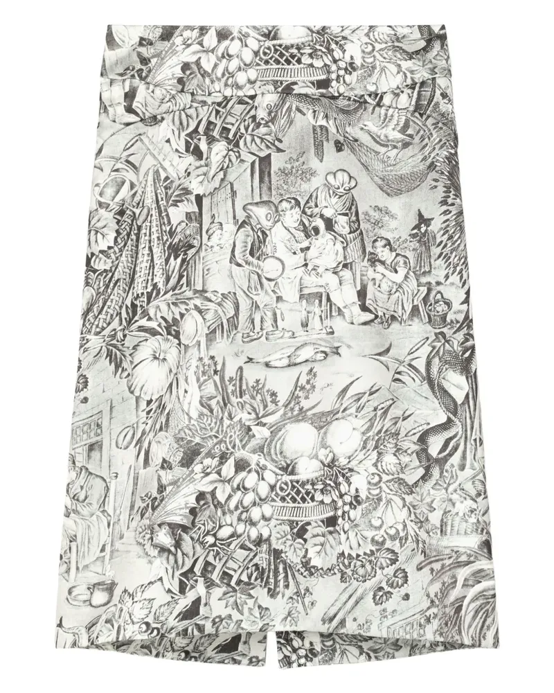 Tory Burch Rock mit Print - Grau Grau