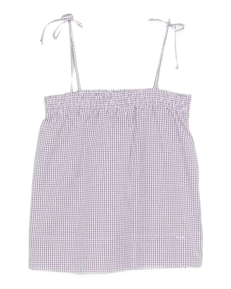 A.P.C. checked top - Weiß Weiß