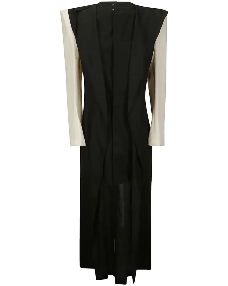 Yohji Yamamoto Midikleid im Layering-Look - Schwarz Schwarz
