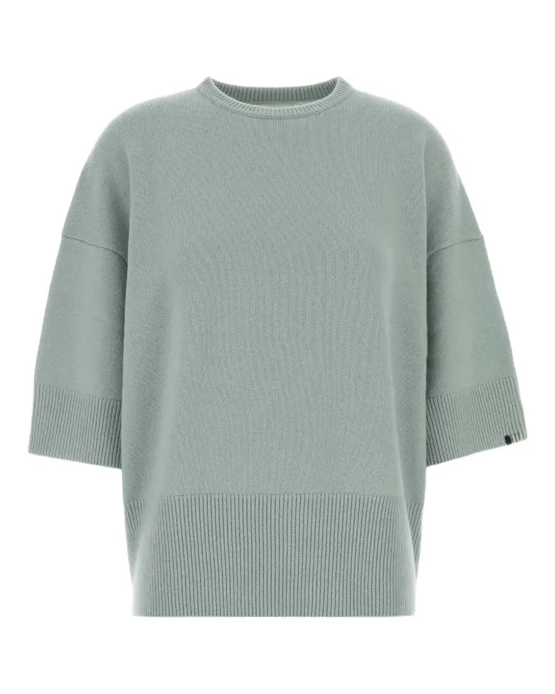 extreme cashmere n°433 Sassie Pullover mit geripptem Besatz - Grün Grün