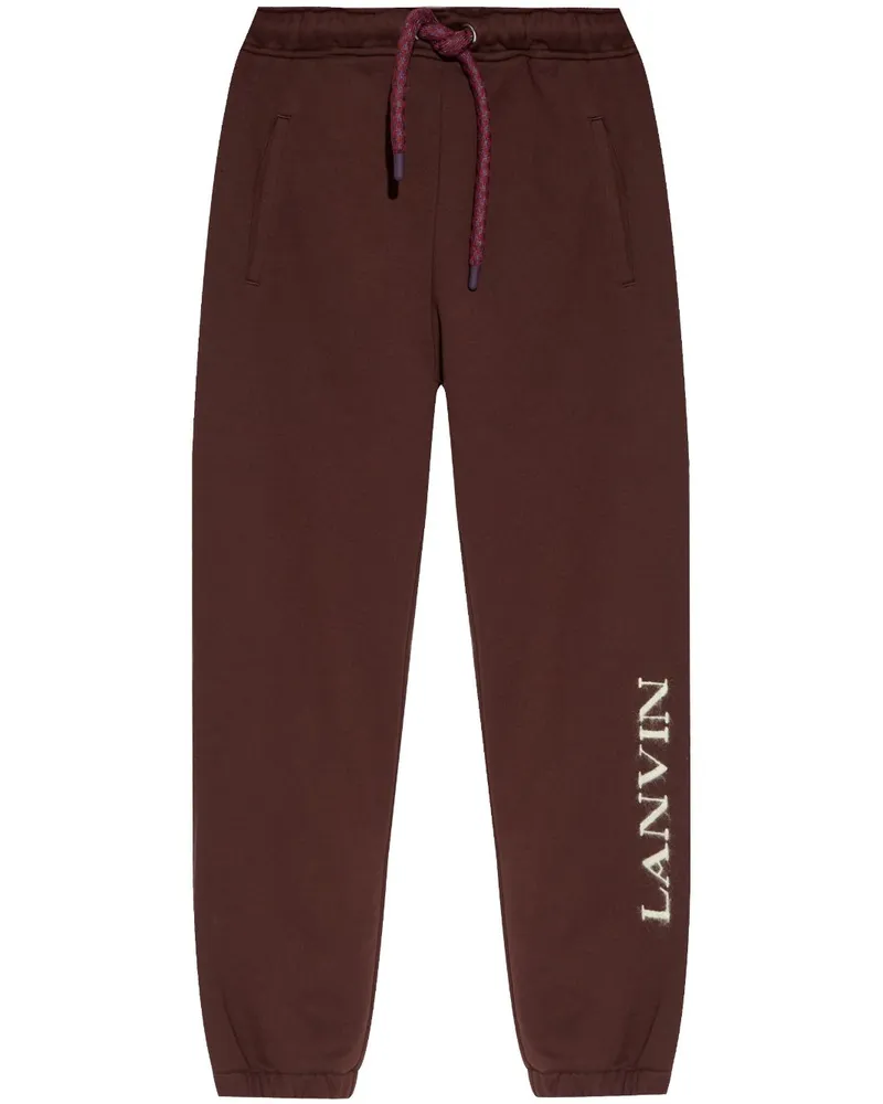 Lanvin Jogginghose mit Logo-Stickerei - Rot Rot