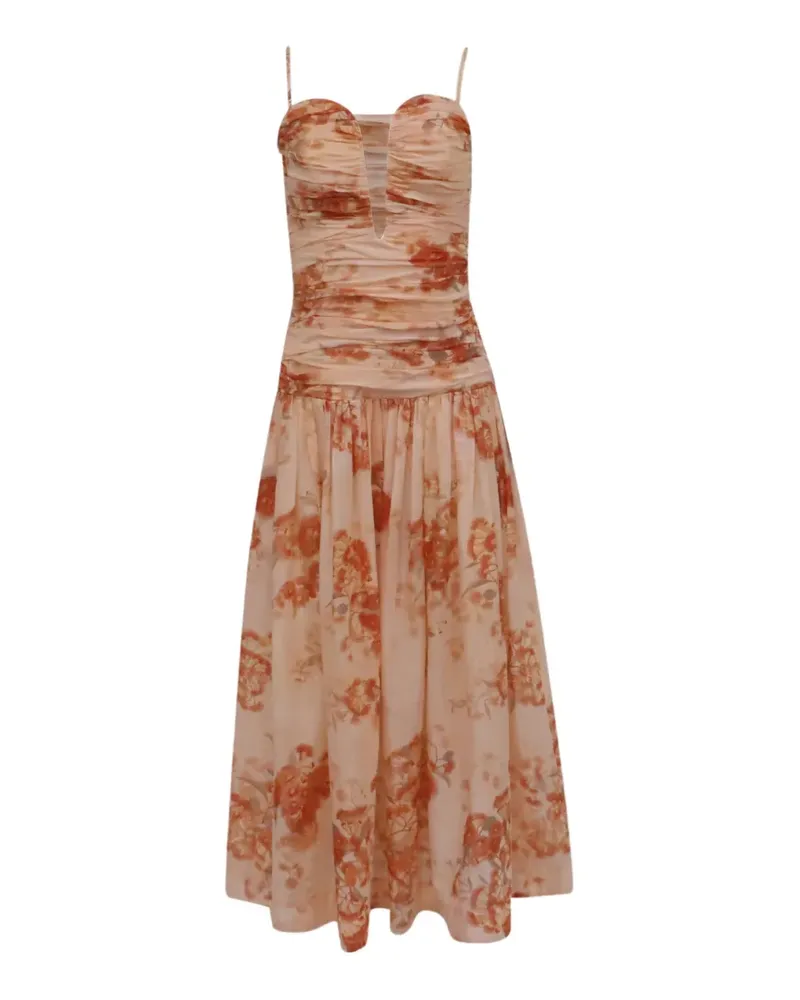 Zimmermann Cascadian strapless midi dress - Nude Nude