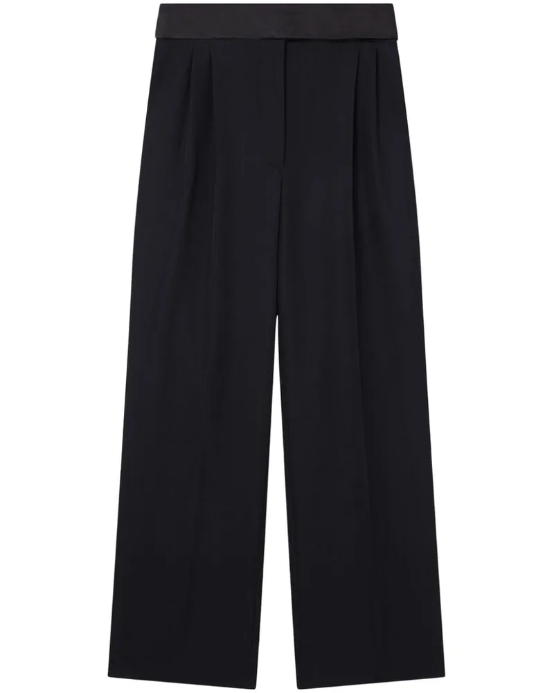 Stella McCartney Smoking-Hose mit weitem Bein - Schwarz Schwarz
