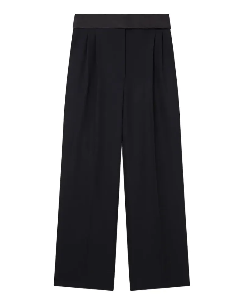 Stella McCartney Smoking-Hose mit weitem Bein - Schwarz Schwarz