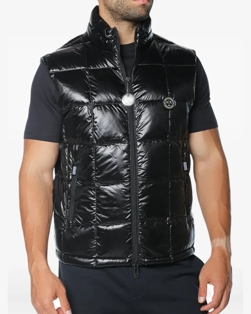 Armani Exchange quilted gilet - Schwarz Schwarz