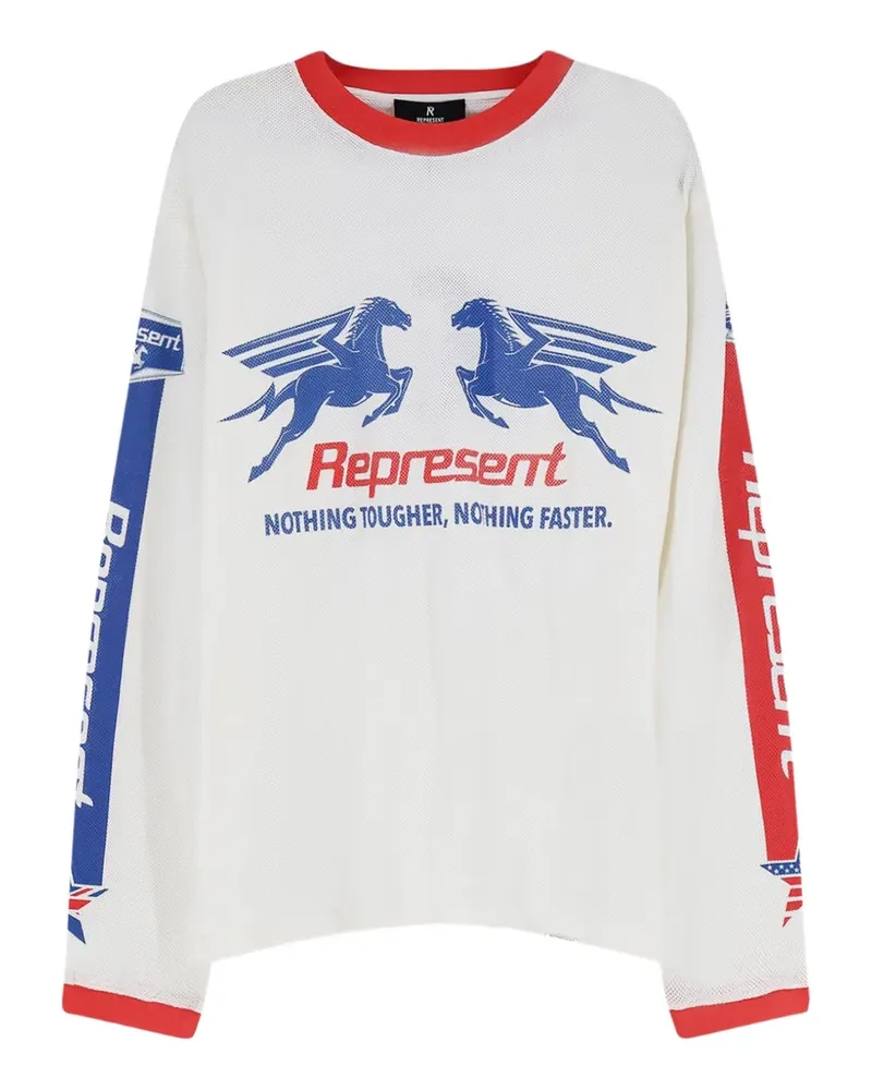 REPRESENT graphic-print long-sleeved T-shirt - Weiß Weiß