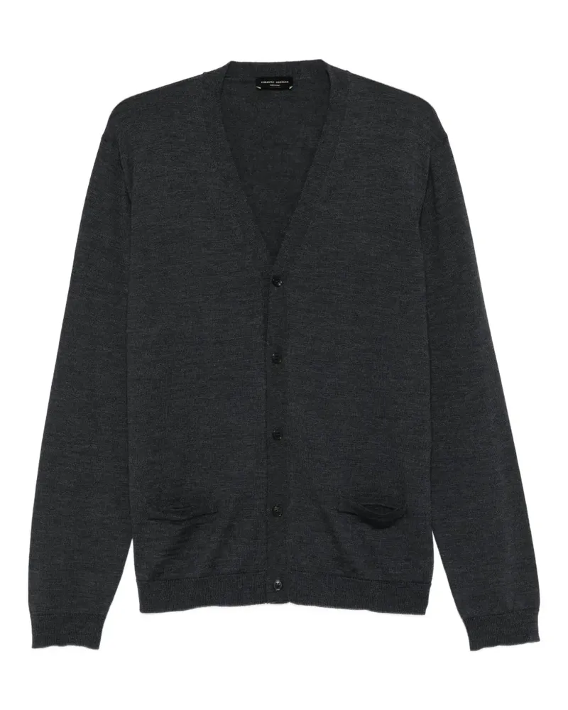 Roberto Collina Cardigan mit Knopfleiste - Grau Grau