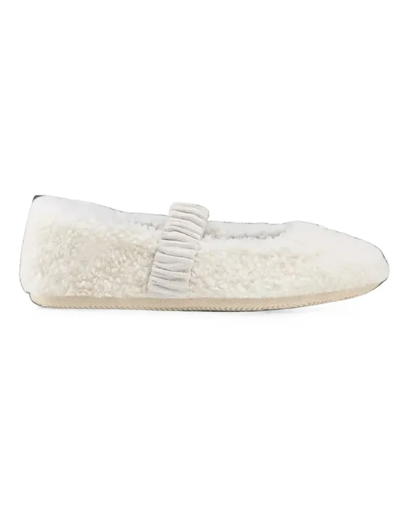 Bogner Vienna shearling-effect ballet flats - Weiß Weiß