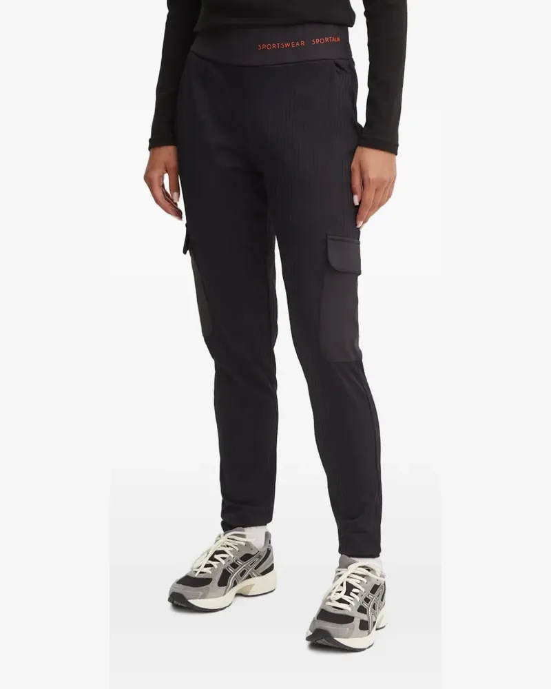 Sportalm ribbed-knit cargo pants - Schwarz Schwarz