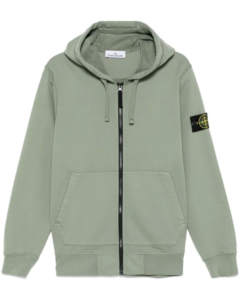 Stone Island Hoodie mit Kompass-Patch - Grün Grün