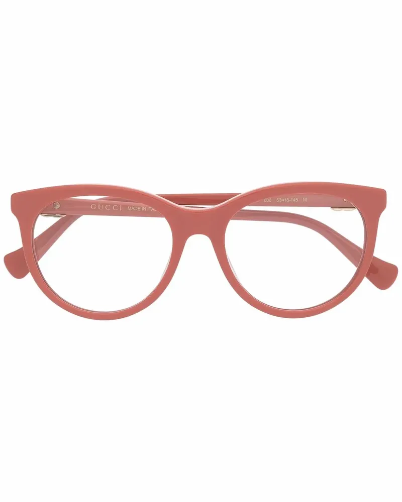 Gucci Cat-Eye-Brille mit GG - Rosa Rosa