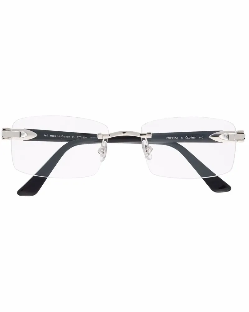 Cartier Brille mit eckigem Gestell - Blau Blau
