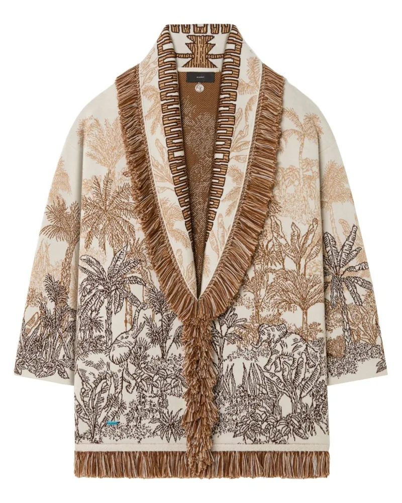 Alanui Jungle Toile de Jouy Cardigan - Nude Nude
