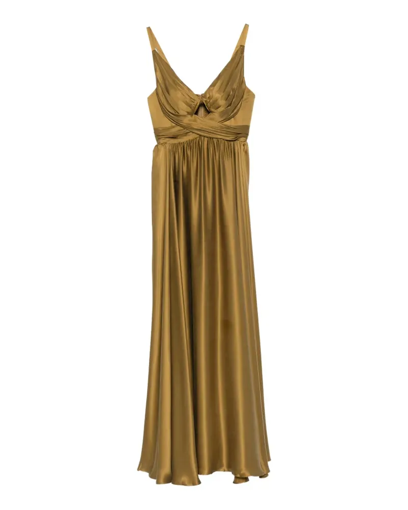Zimmermann Gerafftes Midikleid mit Cut-Out - Grün Grün