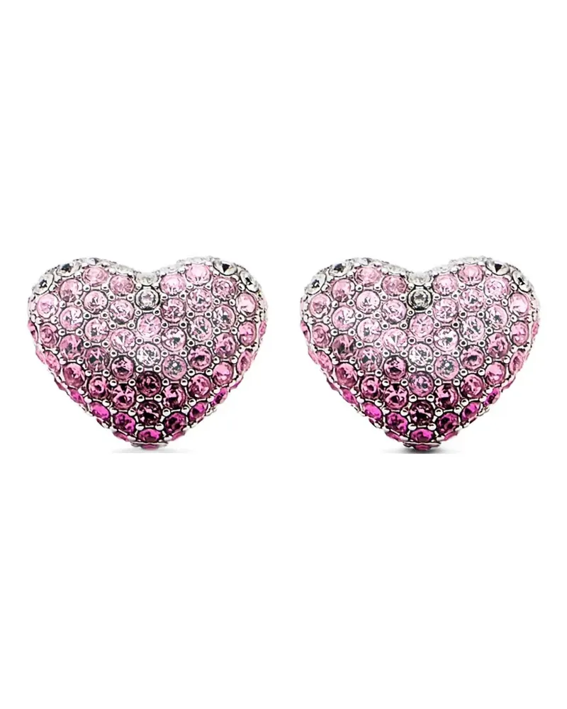 Marc Jacobs The Pavé Balloon Heart Ohrringe - Silber Silber