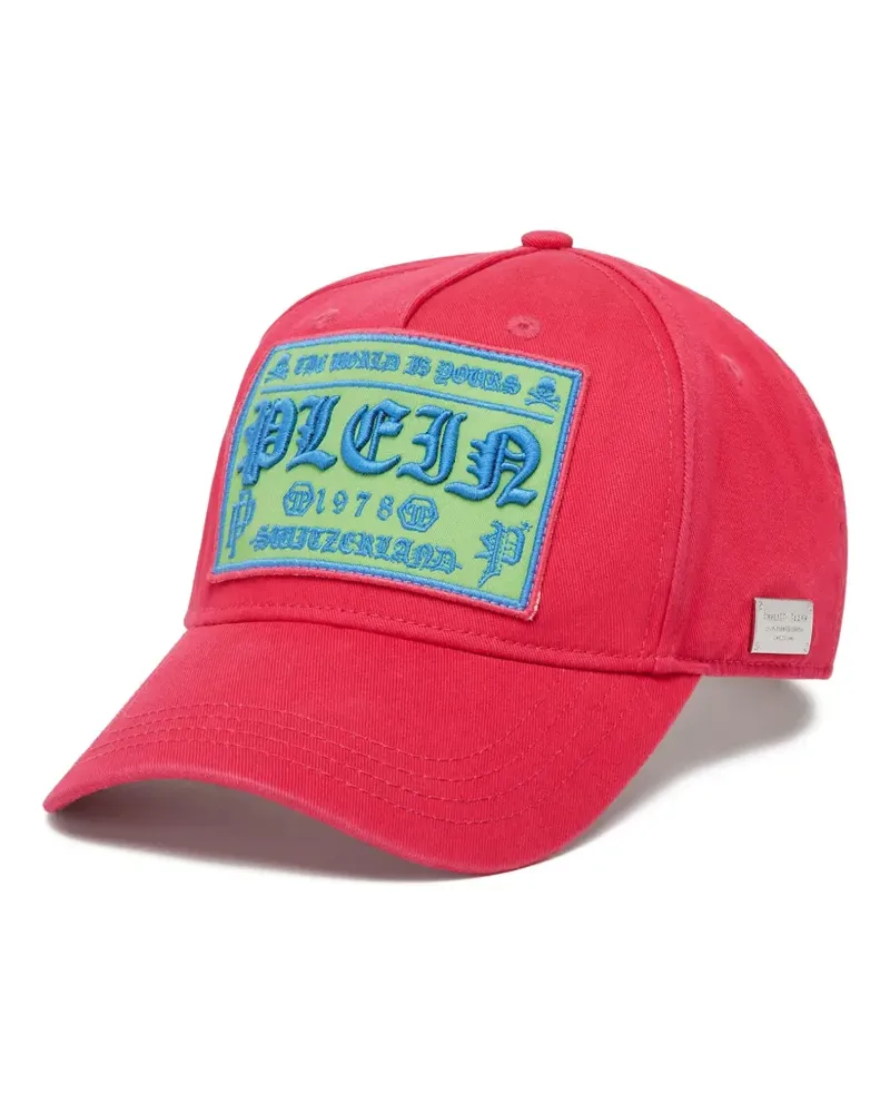 Philipp Plein Baseballkappe mit Patch - Rosa Rosa