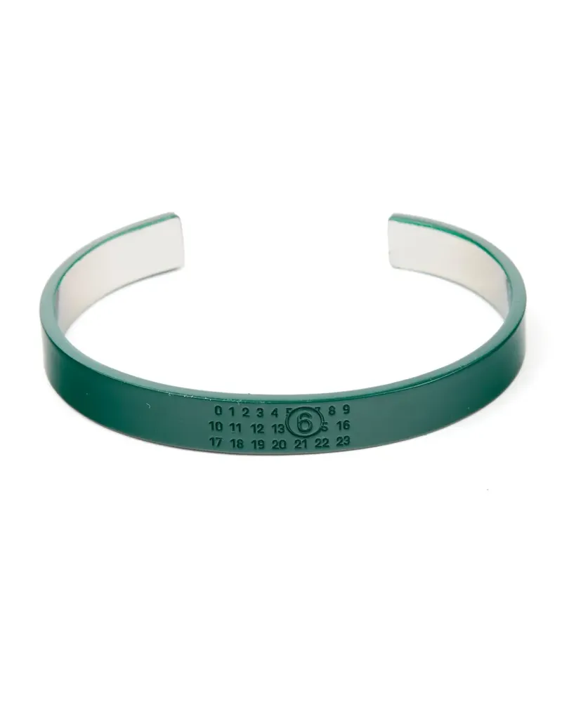 Maison Margiela Armspange mit Mini-Logo 8mm - Grün Grün