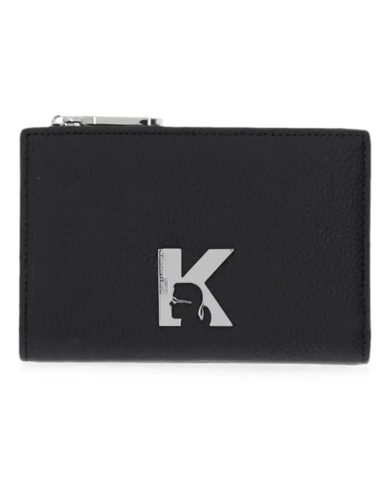 Karl Lagerfeld logo-plaque bifold wallet - Schwarz Schwarz