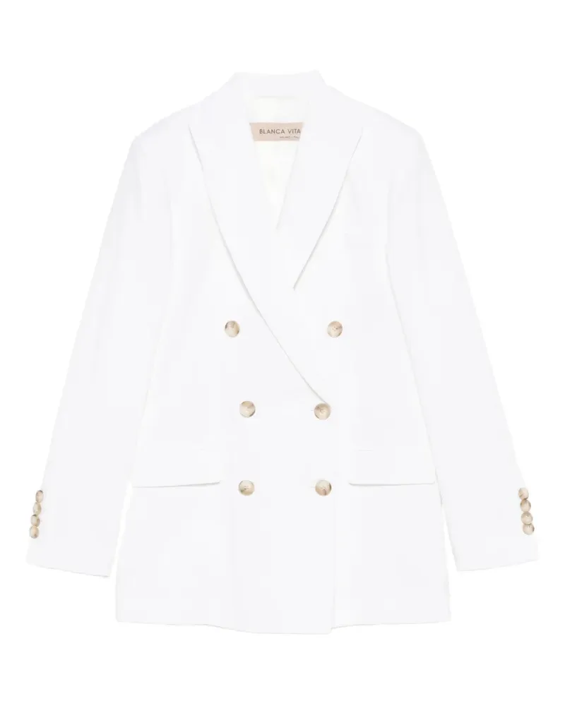 Blanca peaked-lapel double-breasted blazer - Weiß Weiß
