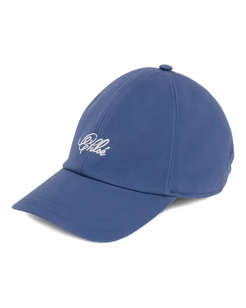 Chloé Charms logo-embroidered cotton baseball cap - Blau Blau