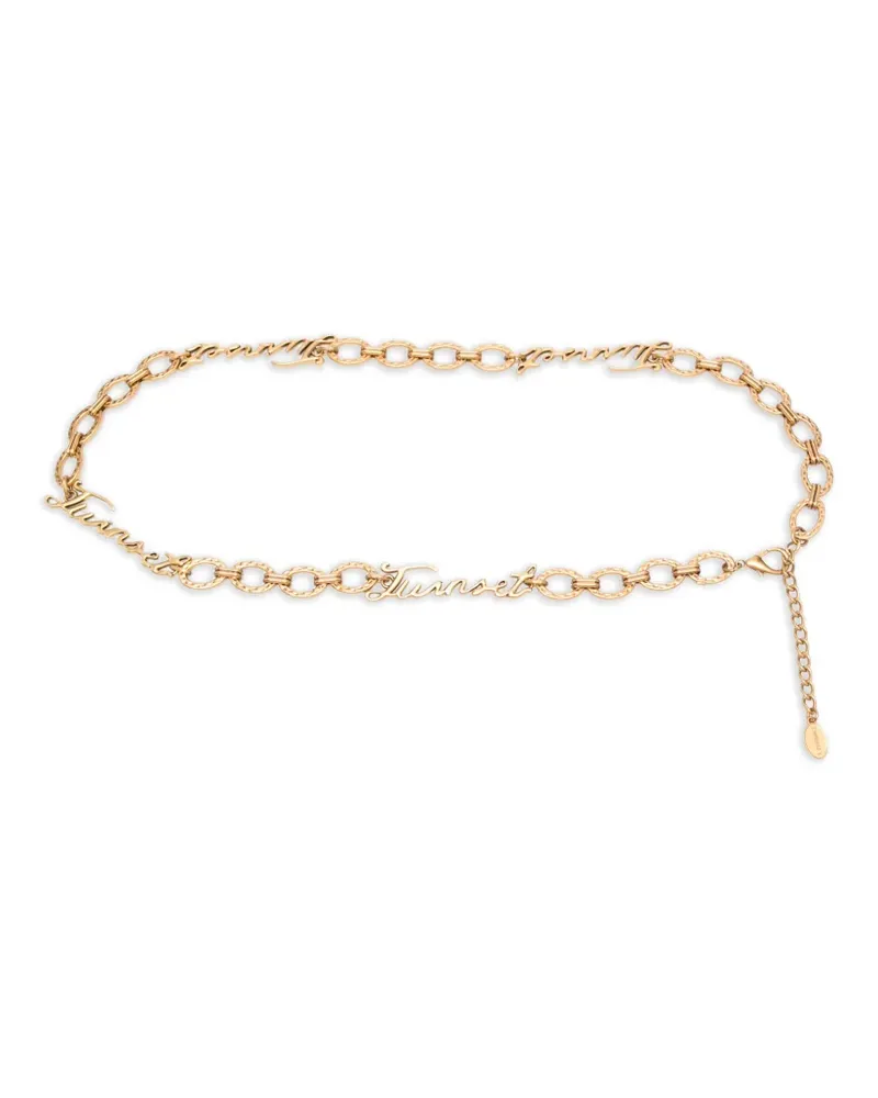 Twin-Set chain lettering belt - Gold Gold