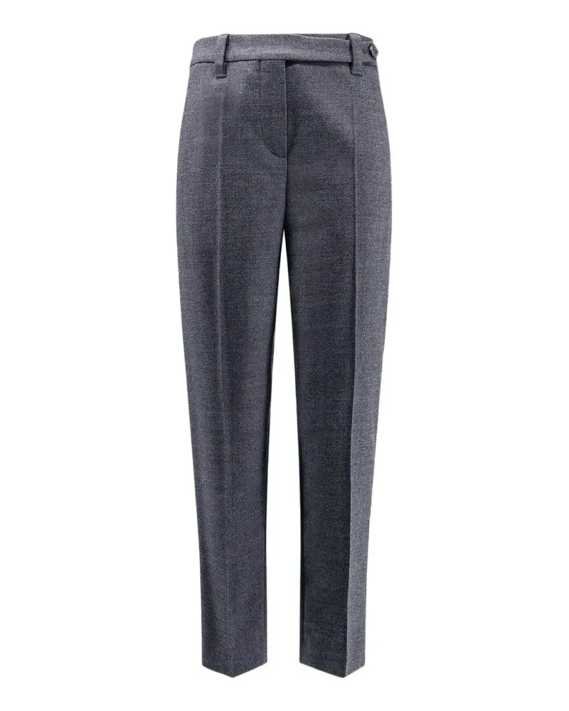 Brunello Cucinelli belt-loops trousers - Grau Grau