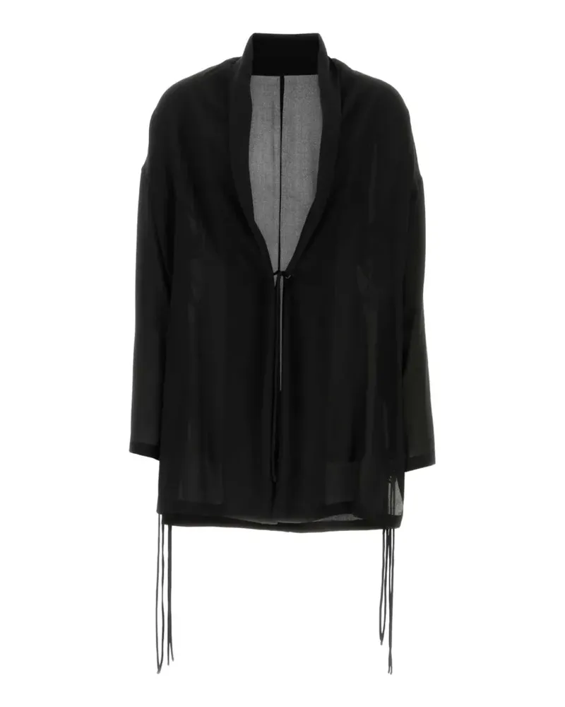 Yohji Yamamoto silk jacket - Schwarz Schwarz