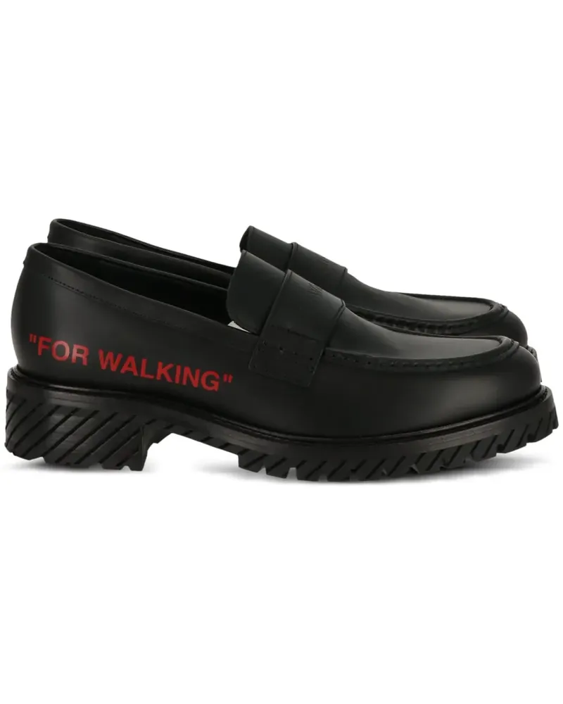 OFF-WHITE Loafer mit Slogan - Black Black