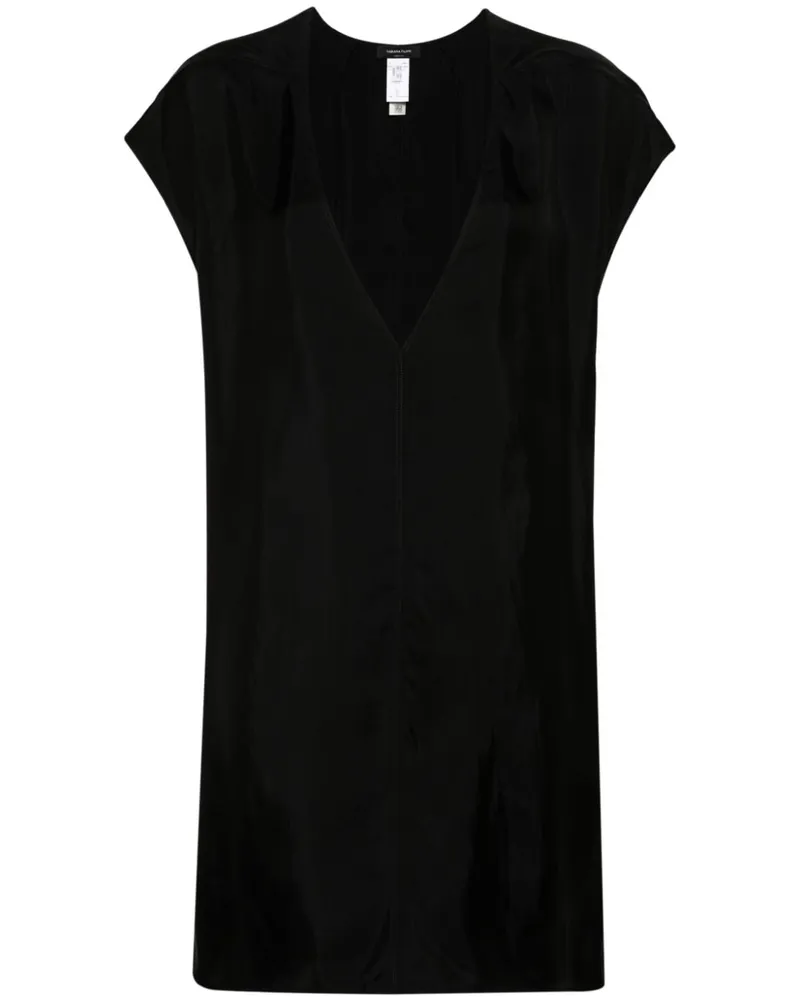 Fabiana Filippi Twill-Bluse mit angeschnittenen Ärmeln - Schwarz Schwarz