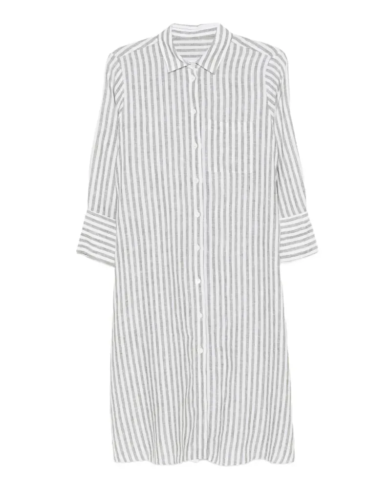 Robert Friedman striped midi shirt dress - Weiß Weiß