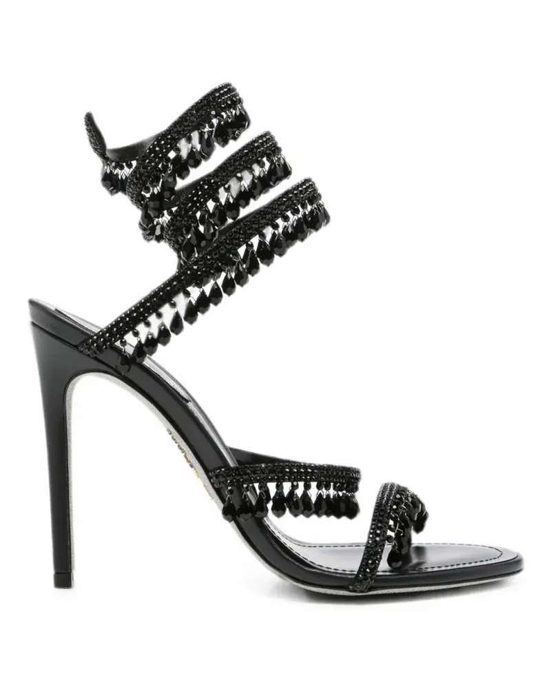 René Caovilla Cleo bead-embellished sandals - Schwarz Schwarz