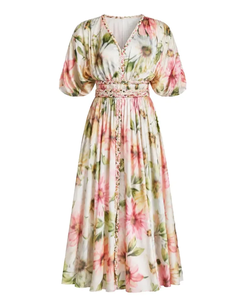Guess Lucie floral-print pleated dress - Weiß Weiß