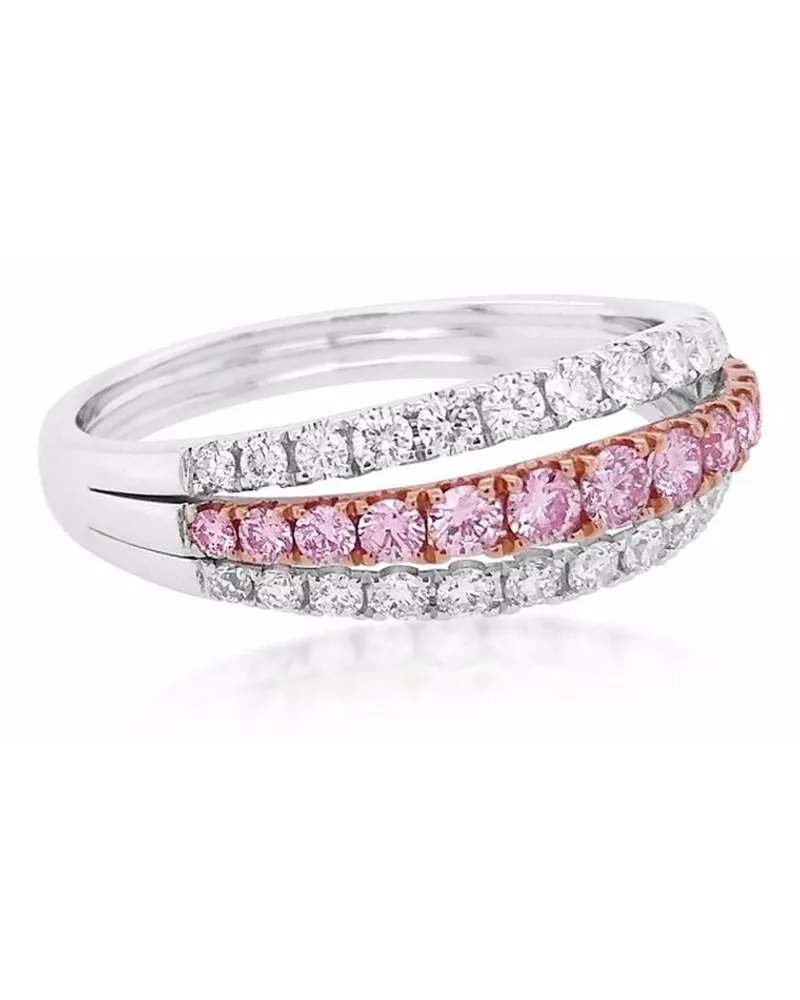 HYT Jewelry 18kt Goldring mit Argyle Pink Diamant - Silber Silber
