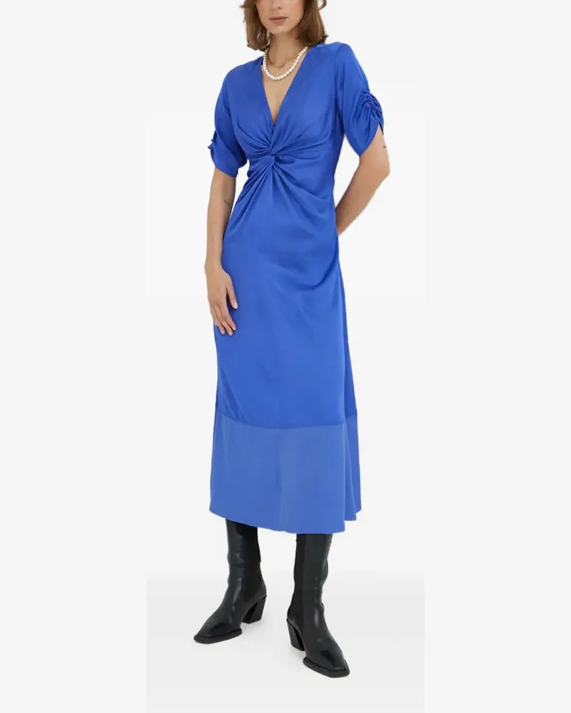 Day Birger et Mikkelsen Kleid mit Knotendetail - Blau Blau