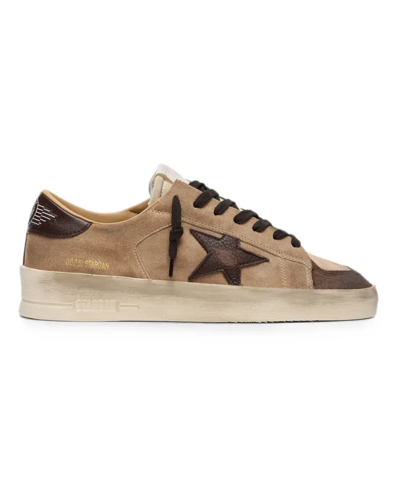 Golden Goose Stardan suede toe nylon tongue suede upper leather Star and heels - Nude Nude