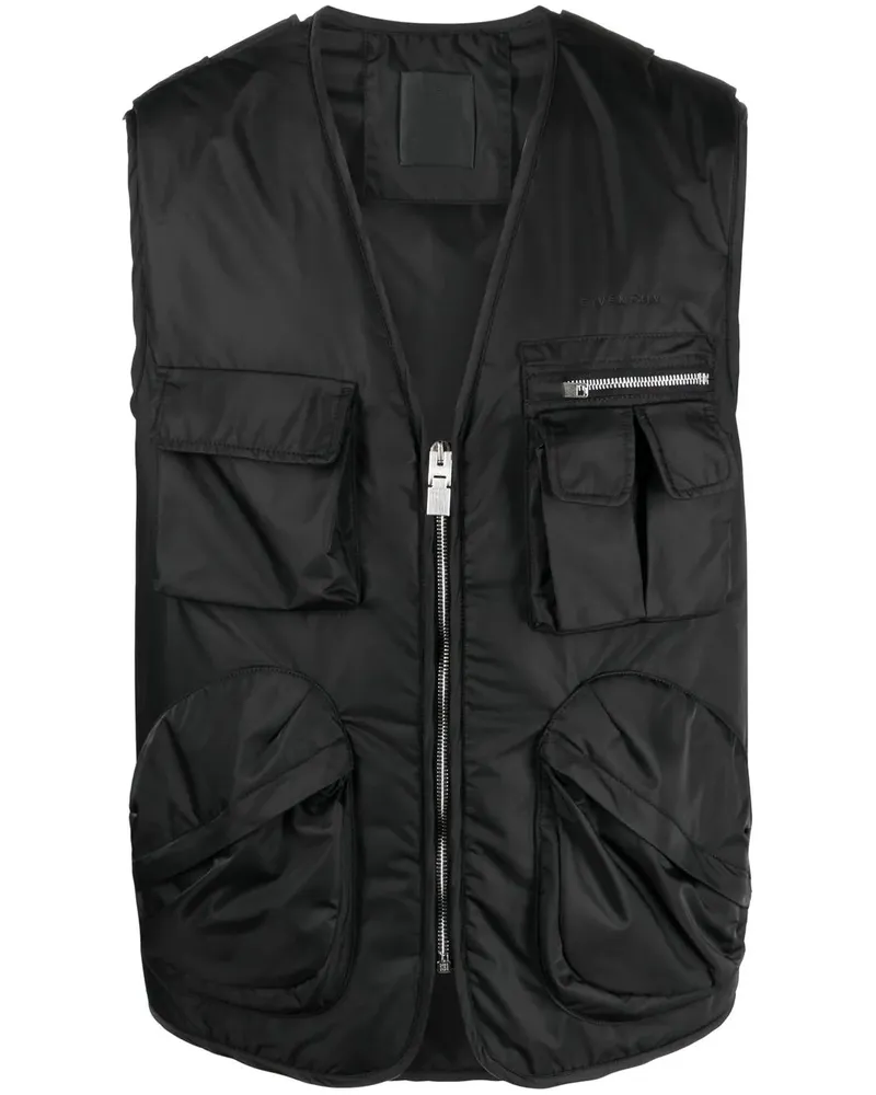 Givenchy Weste mit aufgesetzten Taschen - Schwarz Schwarz